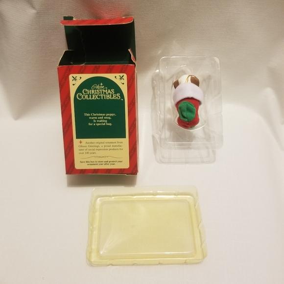 1993 EUC puppy stocking ornament w GUC original box - Picture 3 of 7
